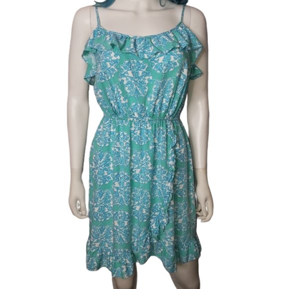 LILLY PULITZER BLUE AND WHITE SEASHELL SUNDRESS SIZE MEDIUM - Picture 10 of 10
